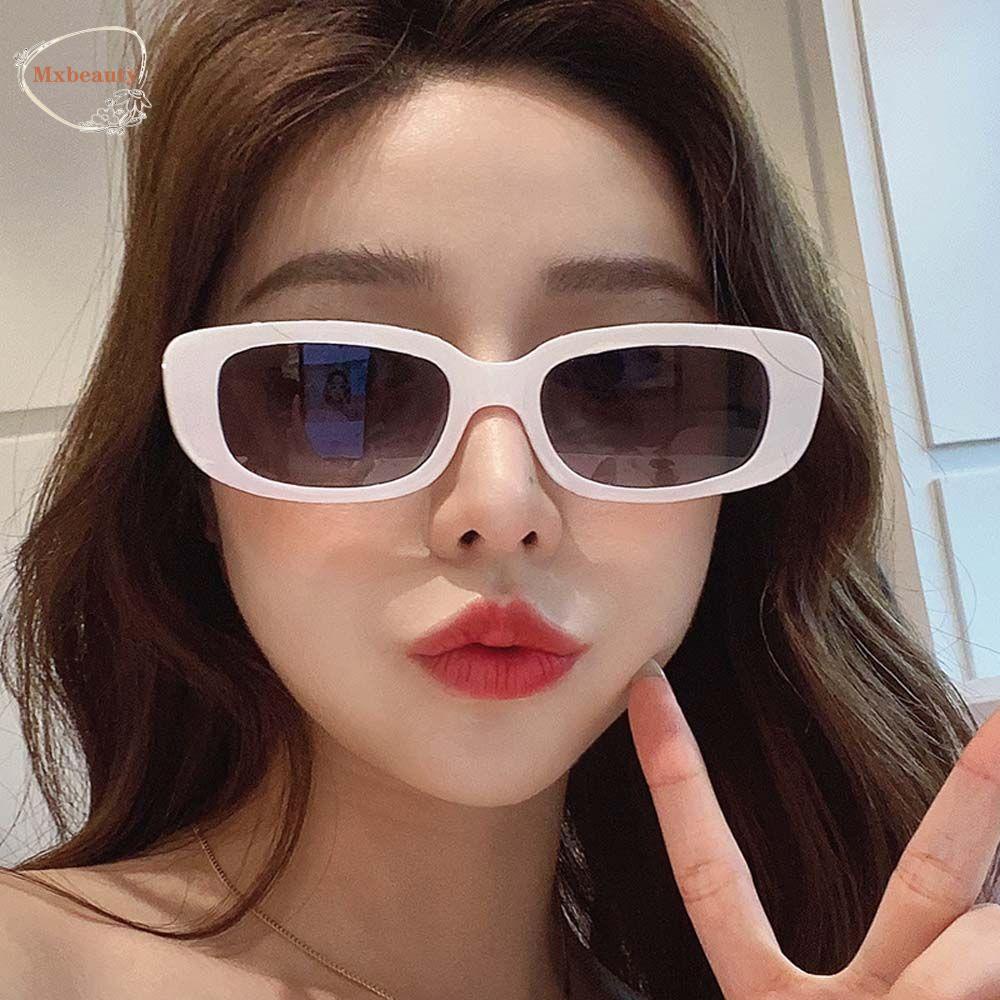 Mxbeauty Kacamata Hitam Persegi Panjang Trendi Merek Mewah Eropa Dan Amerika Motif Leopard Hitam Kotak Hijau Matahari Kacamata Gaya Korea Sunglasses