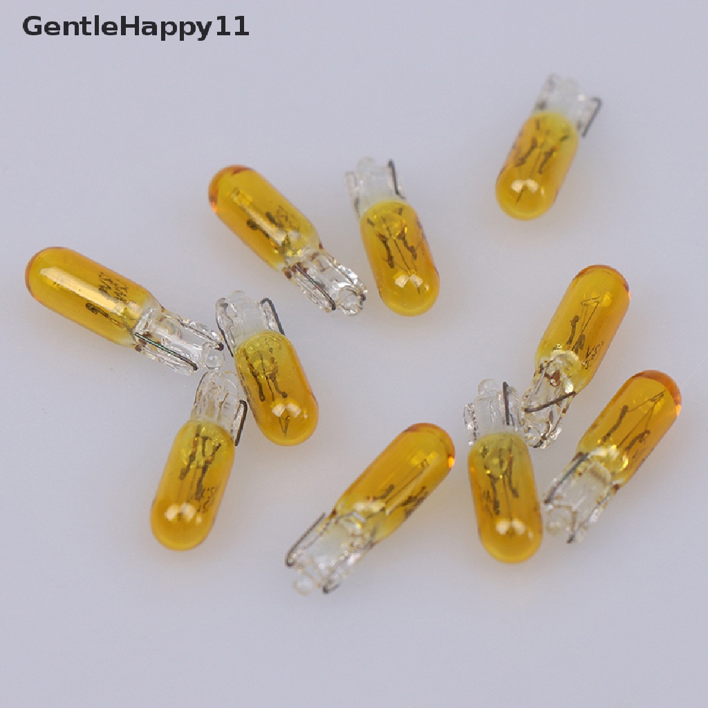 Gentlehappy 10pcs T5 12v 1.2w Mobil haen Instrumen Lampu Bohlam Dashboard auto interior id