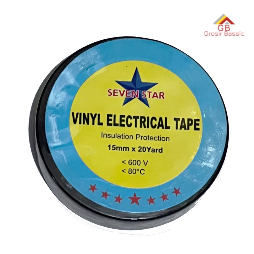 Isolasi Listrik Vinyl Solasi Solatip Electrical Isolasi Hitam SEVEN STAR