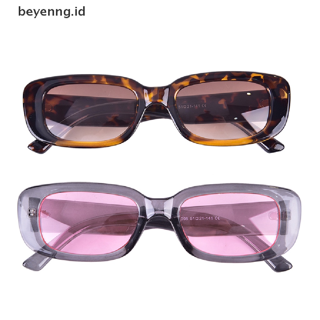 Beyen Vintage Square Sunglasses Kacamata Bingkai Persegi Panjang Kecil Wanita Fashion ID