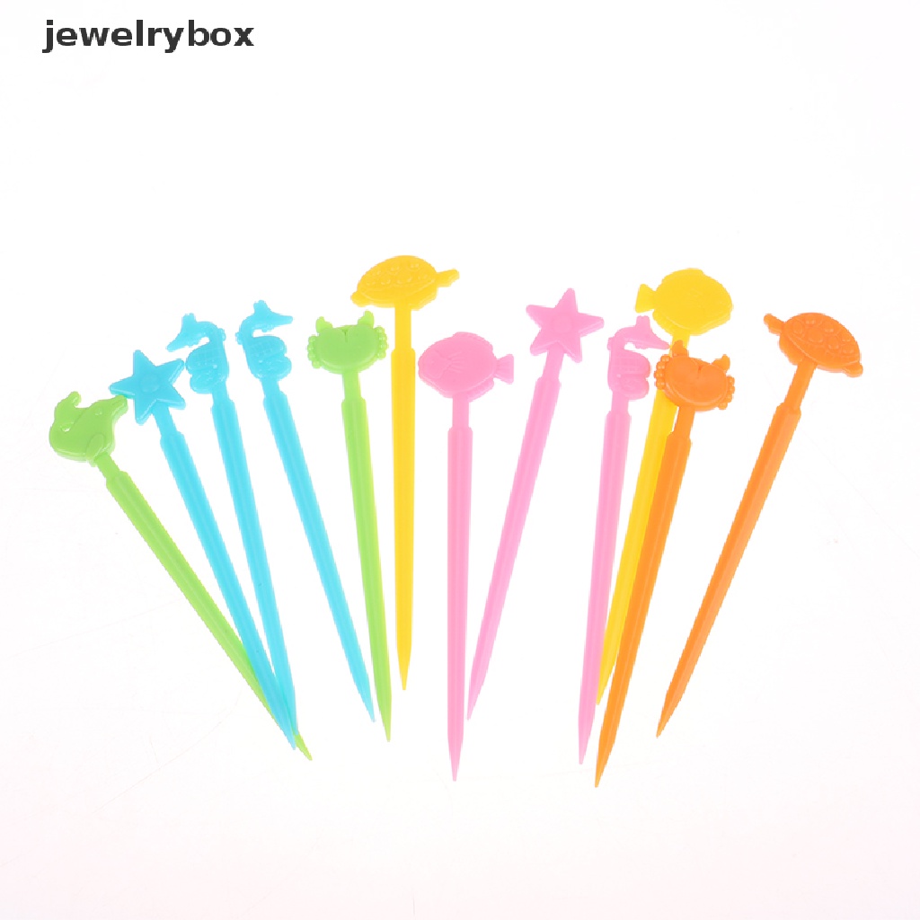 [jewelrybox] 52 Pcs Mini Kartun Hewan Buah Garpu Anak Dessert Fork Dekorasi Pesta Butik