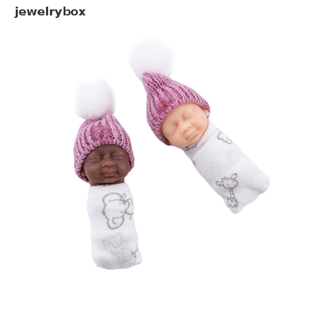 [jewelrybox] Simulasi Bayi Baru Lahir Pvc Ornamen Menangani Mainan Jari Boneka Pakaian Asli Butik Acak