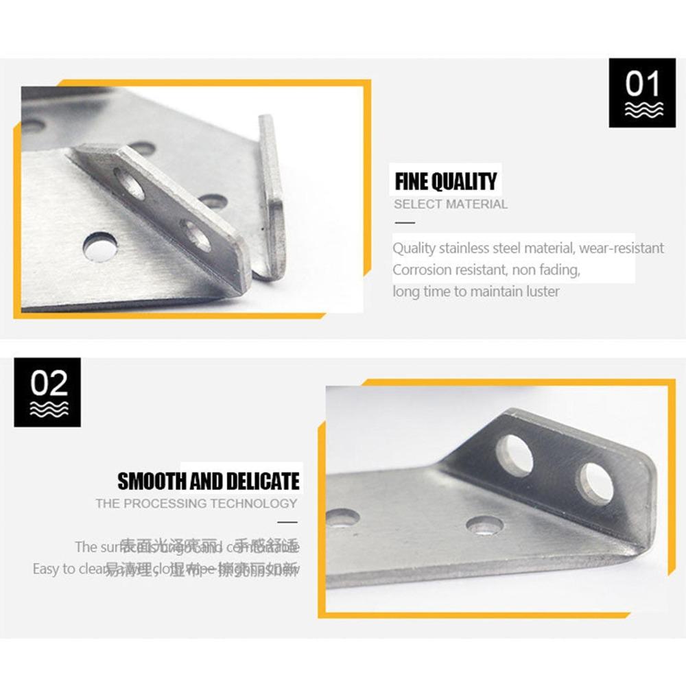 Lanfy Furniture Corner Connector Stainless Steel Konektor Sudut Segitiga Penyangga Sudut Stand Sudut Siku Bracket Corner Code Pengikat