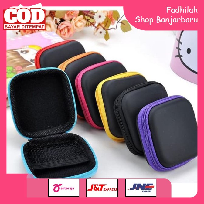 POUCH PERSEGI PENYIMPANAN HEADSET / DOMPET HEADSET / TAS KUNCI / TRAVEL ORGANIZER MURAH | FADHILAH SHOP BJB