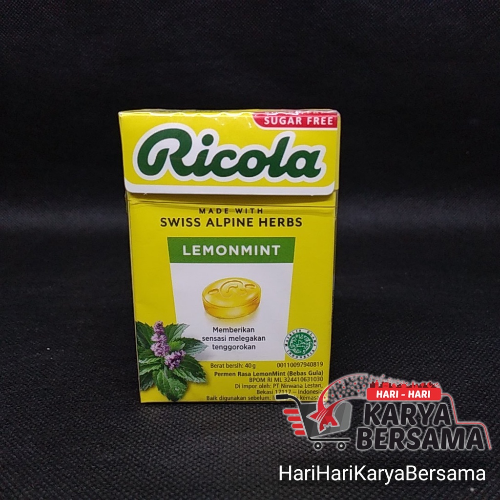 

RICOLA SWISS HERB CANDY LEMON MINT 40GR