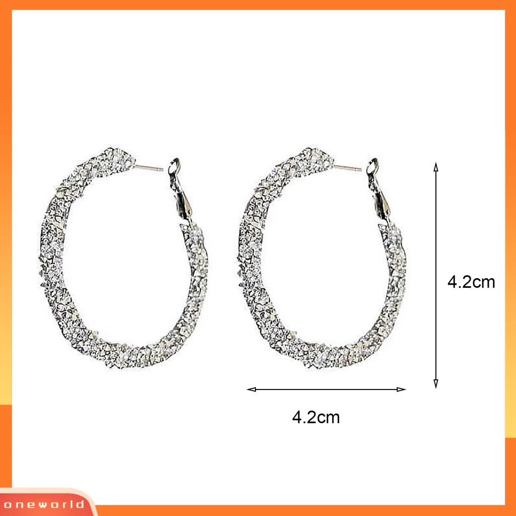 [EONE] 1pasang Anting Wanita Berkilau Menawan Berlian Imitasi Menjuntai Anting Fashion Perhiasan Aksesoris Pakaian Sehari-Hari