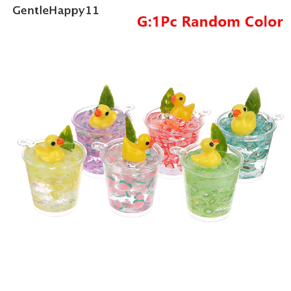 Gentlehappy 1Pc Mini Neon Little Yellow Duck Cup Cangkir Minuman Es Ember Cup Mikro Landscape Ornamen Rumah Boneka Miniatur Dekorasi id