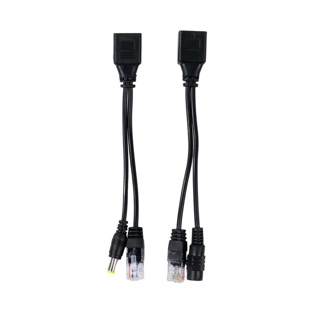 Passive PoE Power Over Ethernet Cable Male &amp; Female Power Plug