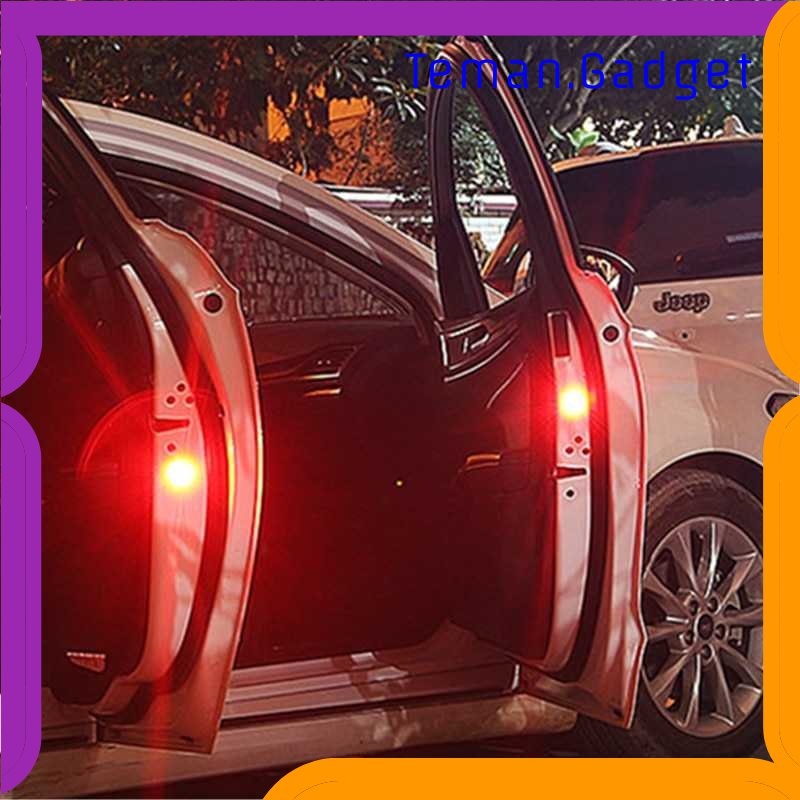 TD - OTO SENFEEL Lampu Pintu Mobil Safety Light Battery Power 5 LED 2 PCS - R-1631