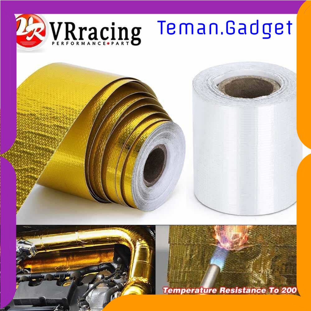 TG - OTO VRacing Exhaust Wrap Lakban Peredam Panas Knalpot 5 CM x 5 M - MD-1901