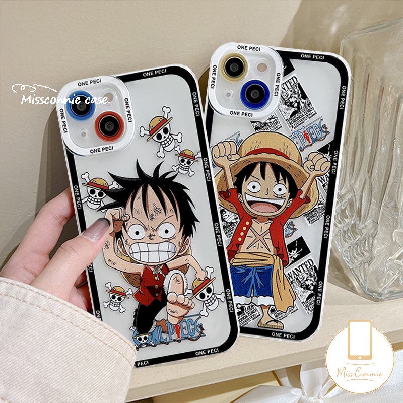 Casing Transparan Untuk Infinix Hot 11 12 9 10 11s Play 12pro Hot 8 20 20s 11s 12i 10s Nfc 10 Lite Note 10 11 12 Pro 12 2023 Smart 6 4 5 Plus Anime One Piece Kartun Luffy Lembut Sarung