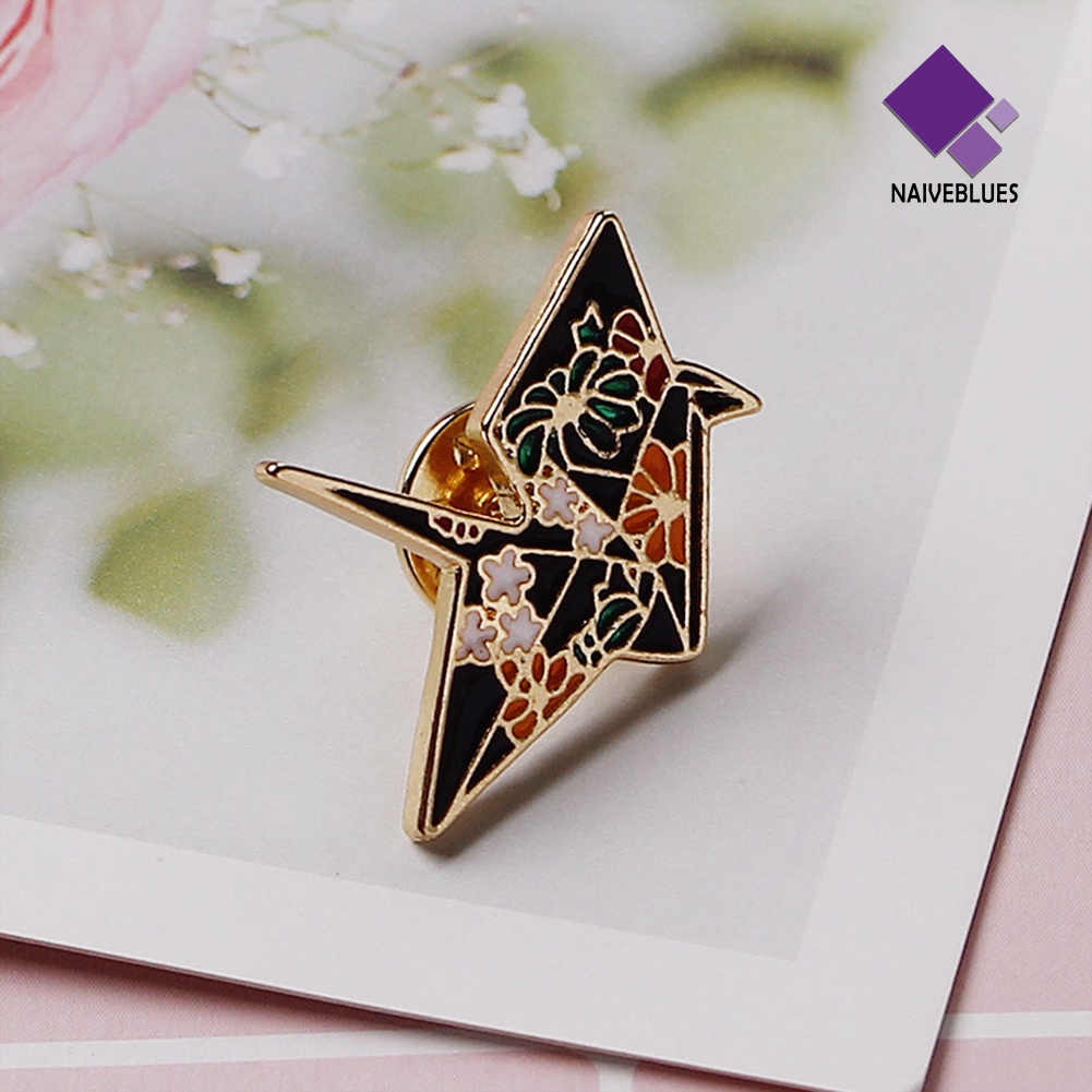 &lt; Naiveblues &gt; Lencana Pola Derek Lucu Unisex Kain Decor Bros Pin Perhiasan