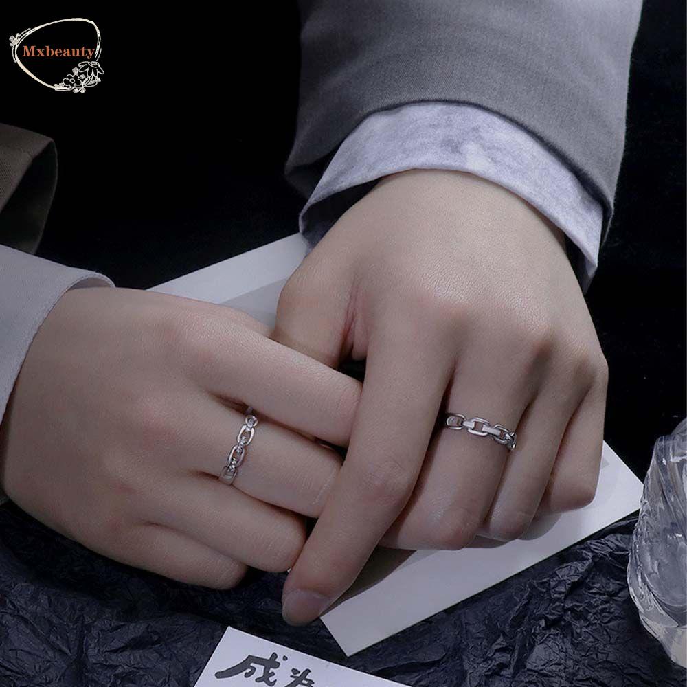 Mxbeauty Cincin Pasangan Hadiah Pernikahan Kekasih Untuk Pria Temperamen Zirkon Wanita Pembukaan Rings