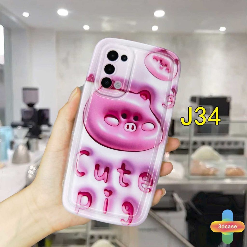 Soft Case Realme C30 C30S C33 C21 C31 C35 C25 C11 2021 C21Y C15 C20 C3 C12 C2 C25S 10 5S 5 5i 9i C17 7i C1 C25Y C2 C3i 6i C20A  Narzo 20 10 10A 20A 30A 50A 50i Prime A7 A5S A15 A16 A17 A53 A53S A57 A77 Cute Pig Camera Lens Protection Soap Case