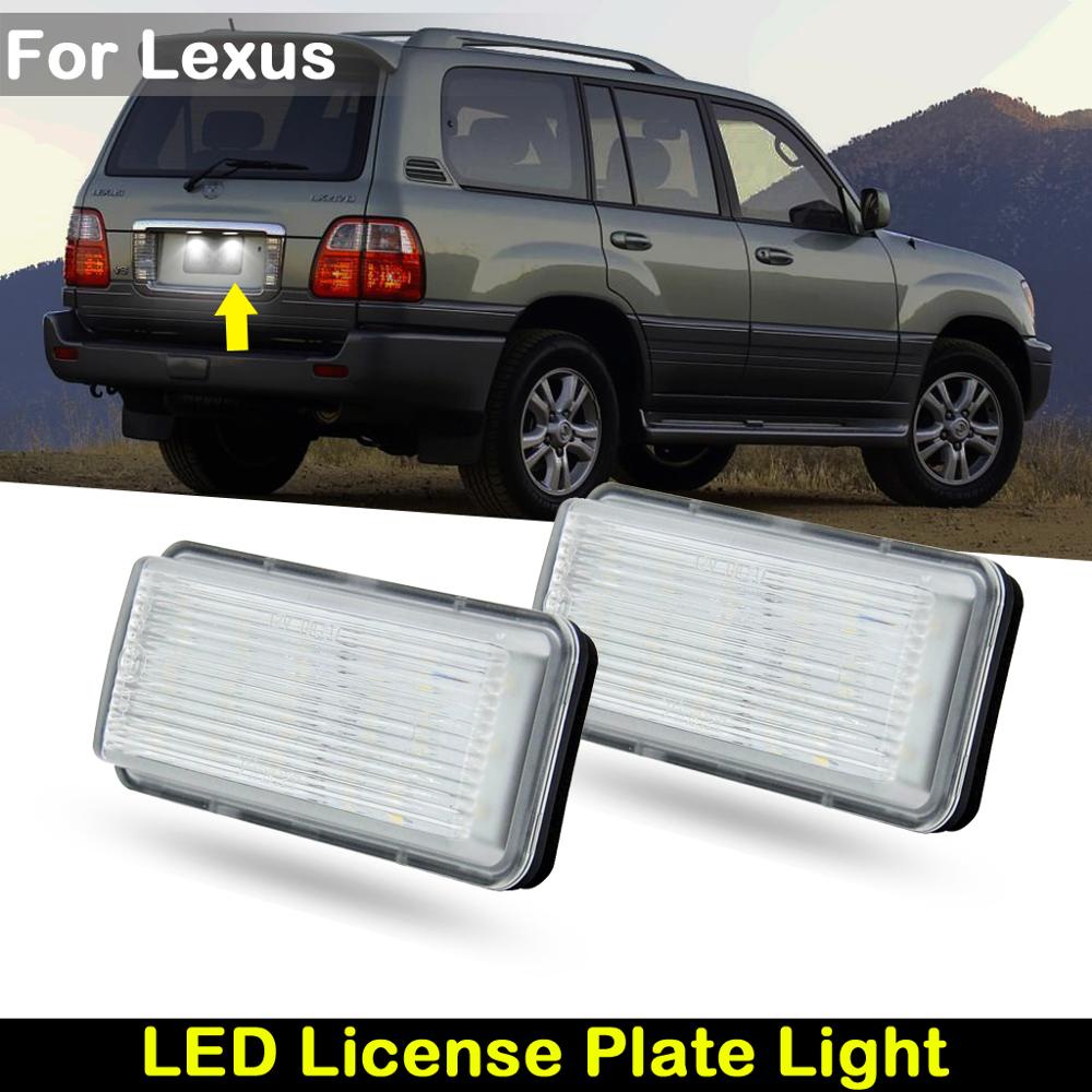 2pcs Lampu Plat Nomor LED Belakang Mobil Putih Lampu Plat Nomor Untuk Lexus LX470 GX470 LX570