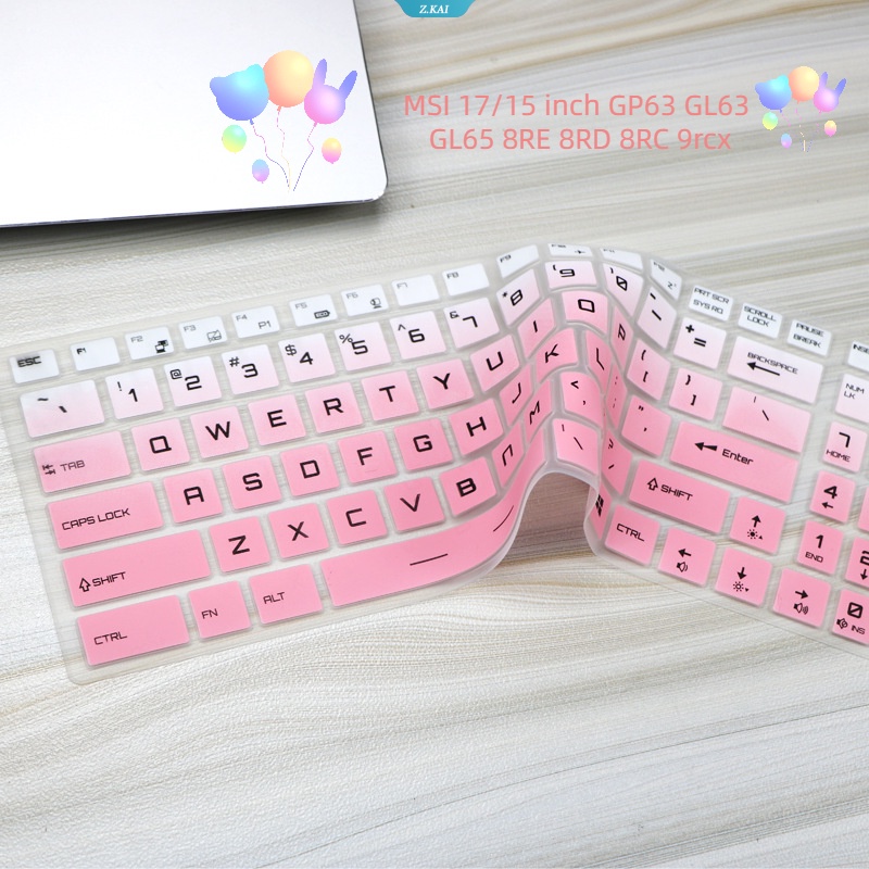 MSI Tpu Silikon Pelindung Keyboard Komputer Untuk Msi17 /15Inch GP63 GL63 GL63 GL65 8RE 8RD 8RC 9rcx Tahan Air Dan Tahan Lembab Kualitas Tinggi Penutup Debu [ZK]