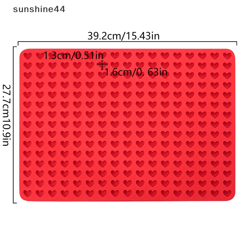 Sunshine 1Pc 255 Cavity Mini Berbentuk Hati Cetakan Silikon DIY Ice Cube Tray Alat Kue ID