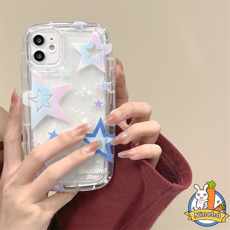 Realme C35 C33 C31 C30 C30s 10c21y C25Y C25 C20 C20A C17 C15 C12 C11 7i 5 5s 5i 6i Kualitas Tinggi Colorful Stars Phone Case Transparan Shockproof Pelindung Silikon Lembut TPU Cover