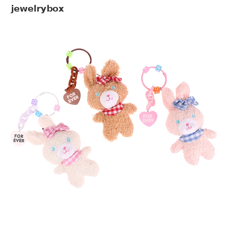 [jewelrybox] 1setcute rabbit plush doll Gantungan Kunci Mobil Liontin Paskah rabbit doll Aksesoris Butik