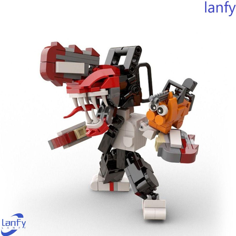 Lanfy Chainsaw Man Puzzle Blok Model Kecil Miniatur Anak Horror Game Dekorasi Rumah Permainan Koleksi Karakter Mainan Puzzle Mainan Chainsaw Man Blok Bangunan