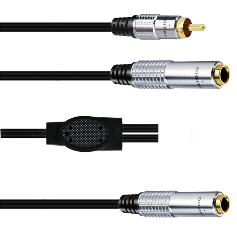 Cre 1per4 &quot;Female to RCA Male+1Per4Female Cord RCA Extension Cable Y Splitter Suara Excellet Kabel Ekstensi Stereo Kawat