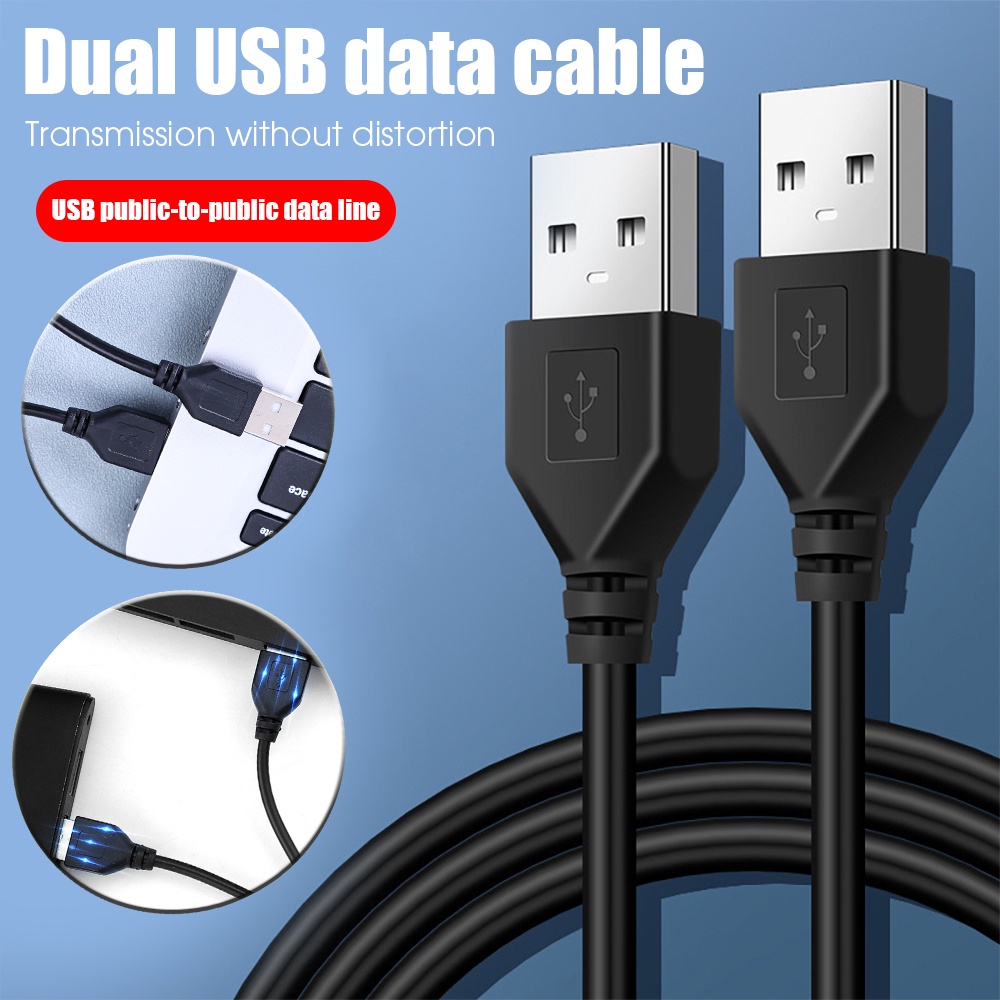 Extender USB Ke USB Bahan PVC Untuk Hard Disk Radiator Kabel Kamera Laptop Kabel Jalur Data Tipe A Male to Male USB Computer Extension Cable