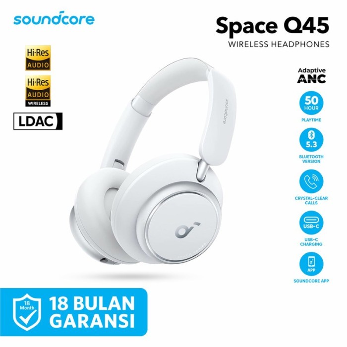 Anker Soundcore Q45 Space ANC Noise Cancelling Headphone - A3040