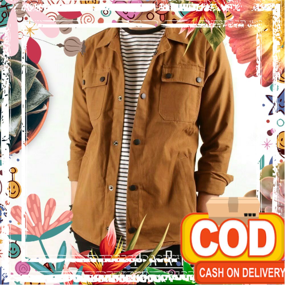 Jaket pria trucker / Jaket Semi parka / Kemeja pria / jaket pria keren / atasan pria / kemeja cowok/