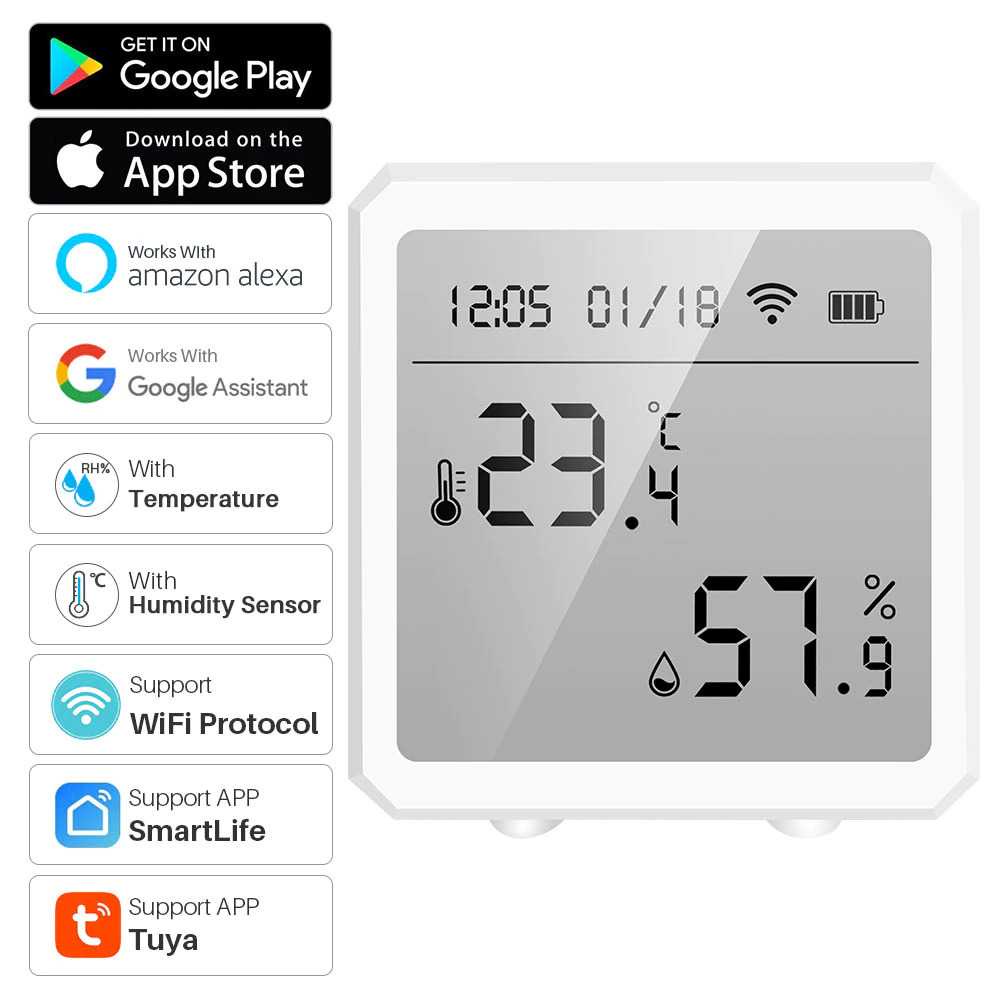 Tuya Smart Temperature Humidity Sensor Detector WiFi - TY11 ( Mughnii )