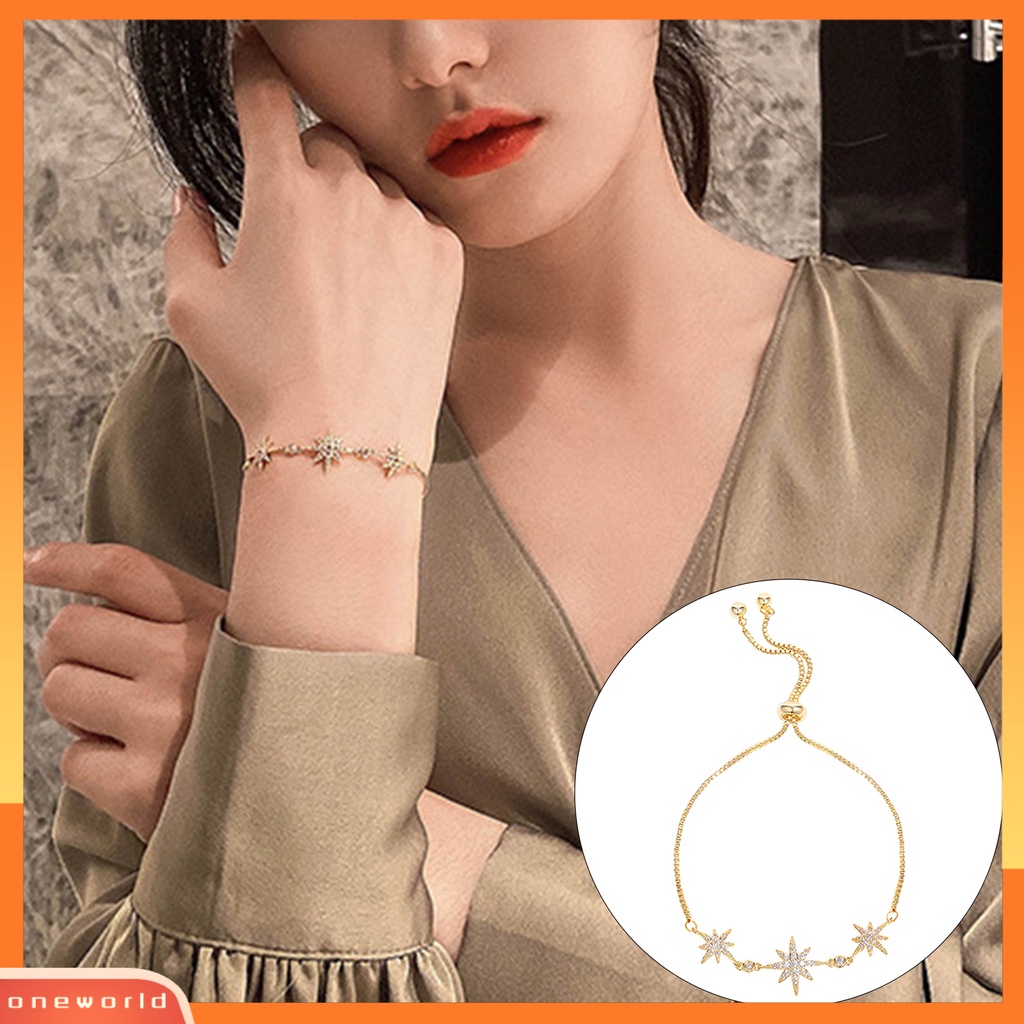 [EONE] Gelang Rantai Temperamen Kepribadian Perhiasan Gaya Korea Hadiah Ulang Tahun Dekorasi Rantai Yang Dapat Disesuaikan Minimalis Octagonal Star Bracelet Untuk Tanggal