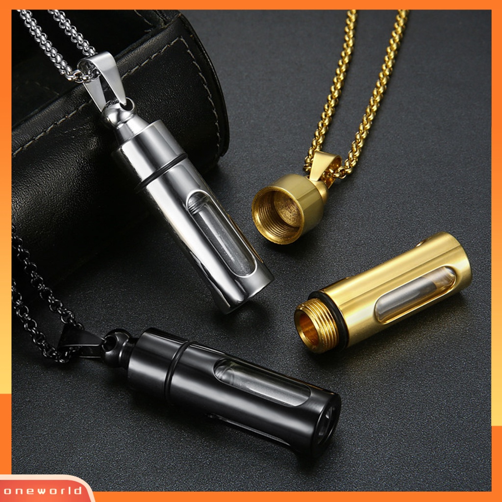 [EONE] Unisex Kalung Botol Parfum Dapat Dibuka Stainless Steel Ins Style Electroplating Necklace Fashion Jewelry