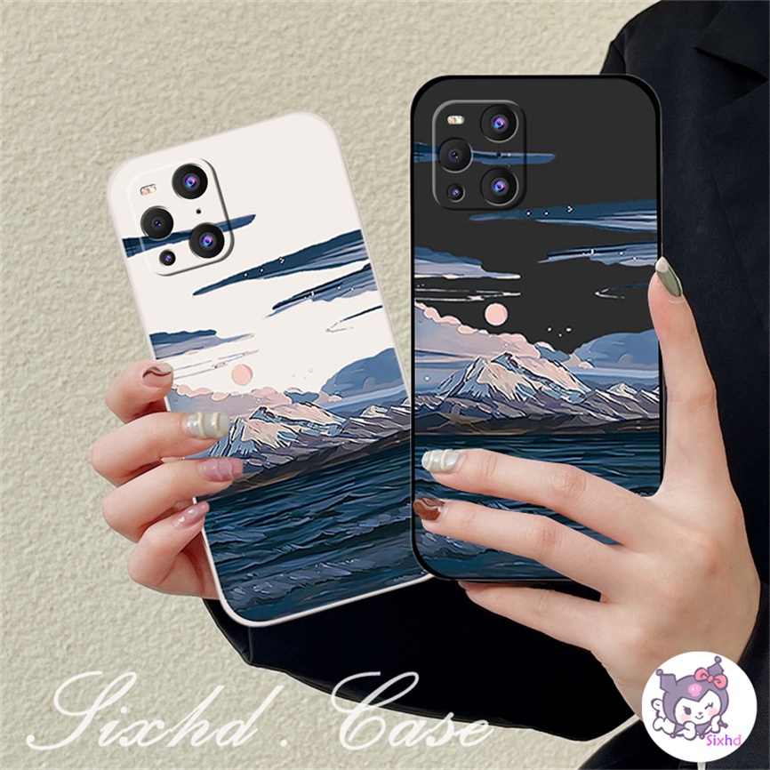 Redmi 12C 10C 10A 9C Note 12 11 11s 12 10 9 8Pro 9T 9A 9 A1 A1+Xiaomi 11Lite 13 12 11T Poco F4 F3 X3Pro NFC Fashion Pemandangan Pantai Pasangan Casing Ponsel Lembut Jatuh Perlindungan Cover