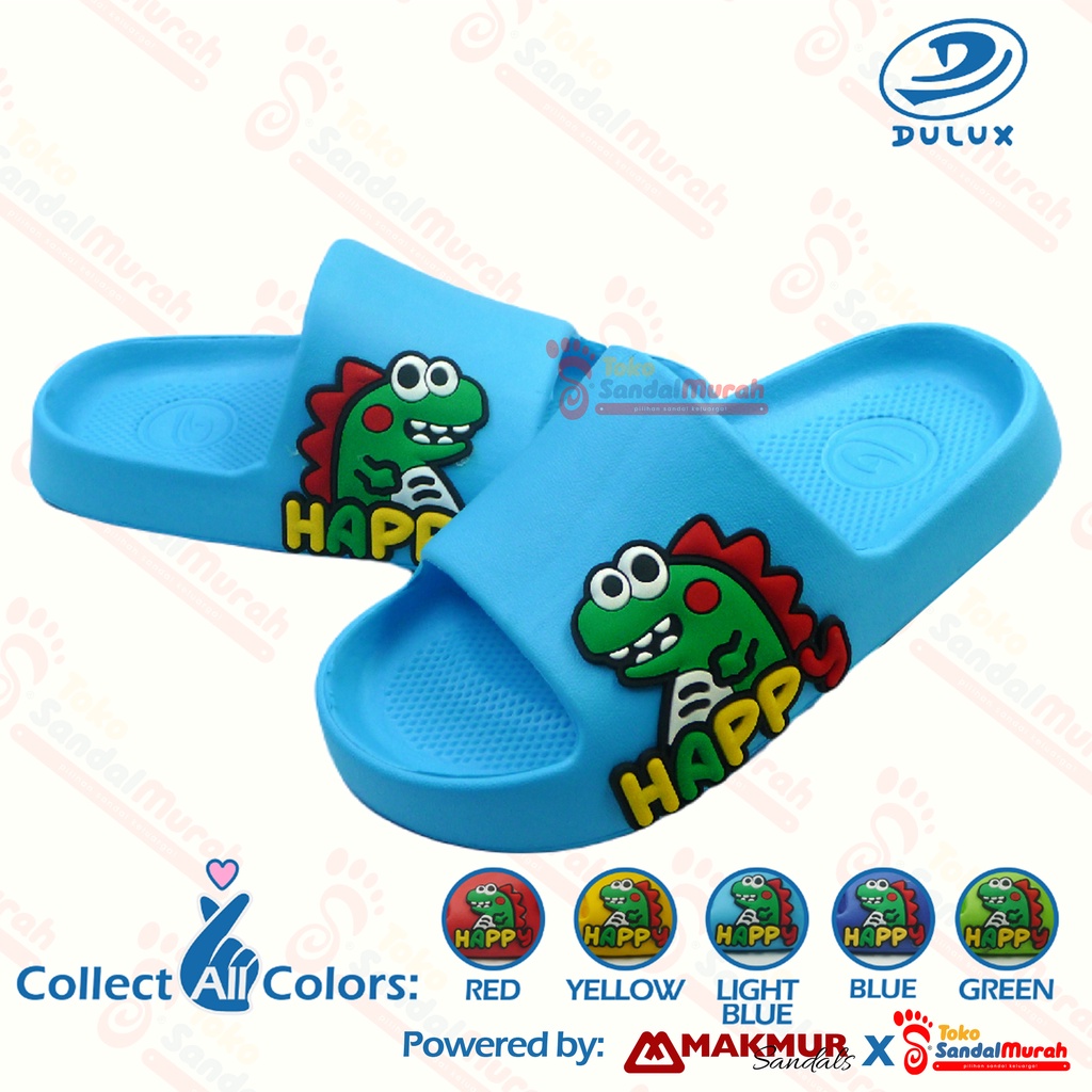 Toko Sendal Murah - Sandal Slop Uk 24 - 29 / Sandal Anak Motif Dinosaurus / Sandal Anak Laki - Laki Lucu / Sandal Kekinian Model Terbaru [Toko Sendal Murah M 386 D Dino]