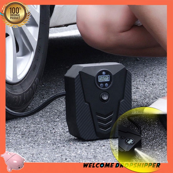 OTOHEROES Inflator Pompa Angin Ban Mobil Portable Elektrik LCD
