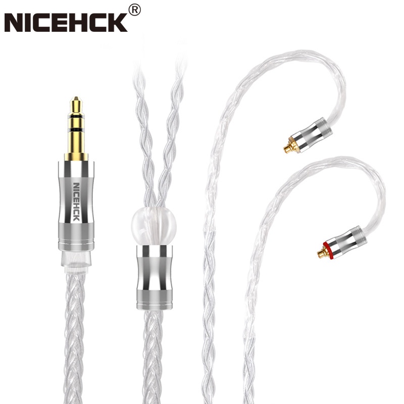 Nicehck LitzPS-Pro 8core 4N Litz Kabel Earphone Perak Murni 3.5mm/2.5mm/4.4mm MMCX/NX7/QDC/0.78 2Pin Untuk CIEM MK3