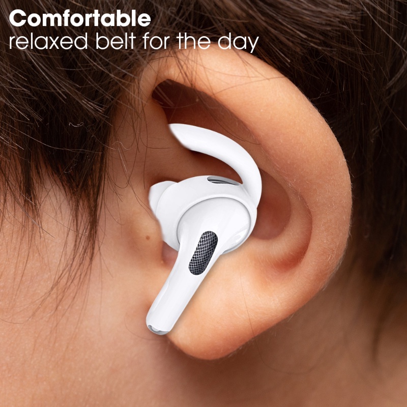 3pasang Kompatibel Untuk Apple AirPods Pro/Pro 2pengait Telinga Kompak Mencakup Anti Slip Eartips Earbud Bluetooth Wireless Earphone Aksesoris