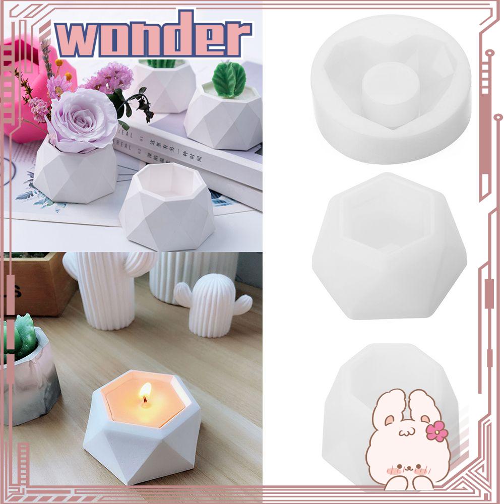 Wonder Crystal Resin Tray Cetakan DIY Membuat Perhiasan Alat Casting Hexagon Cup Succulent Pot Bunga