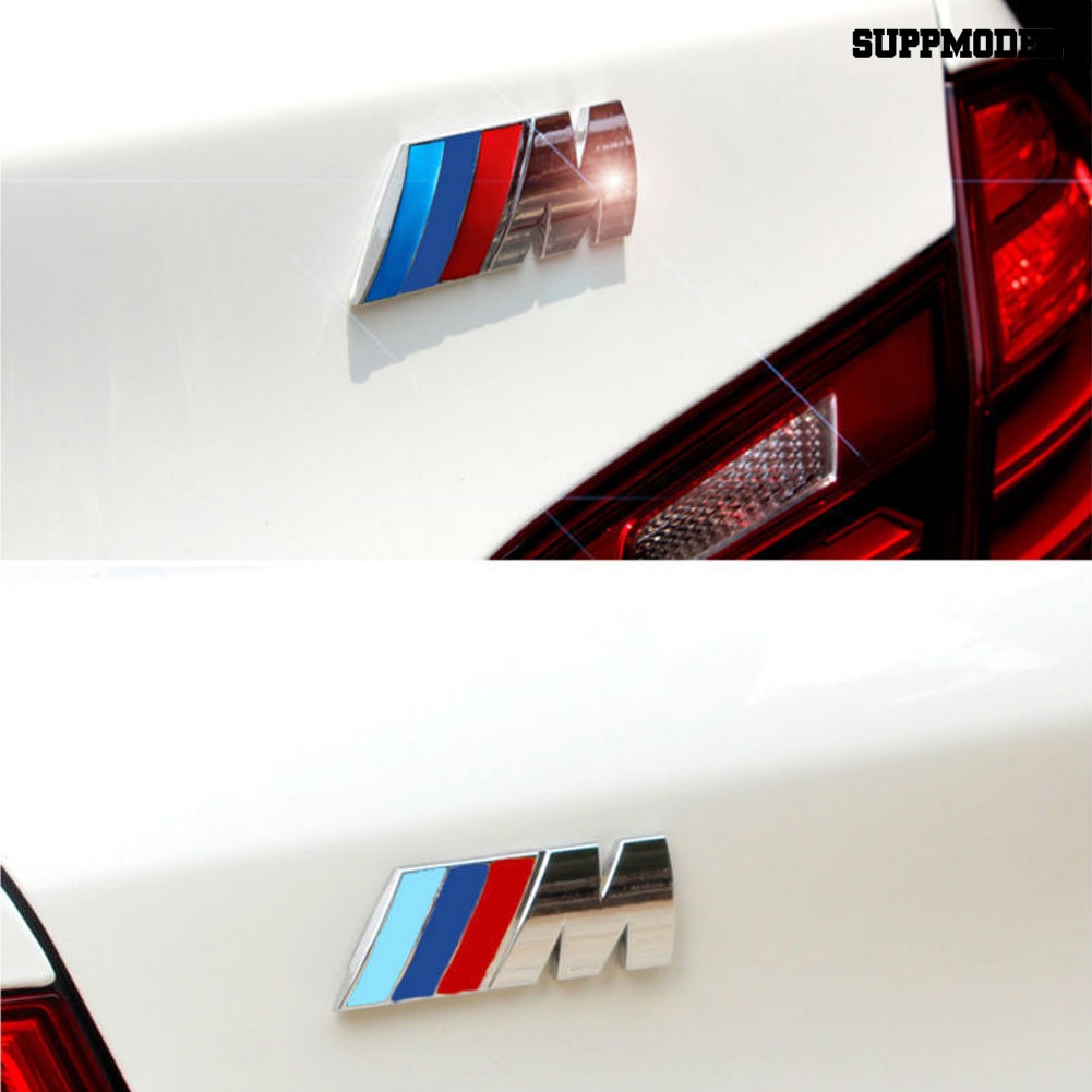 [SM Auto] 3D M Logo Plating Metal Badge Fender Emblem Stiker Mobil Dekorasi Untuk BMW