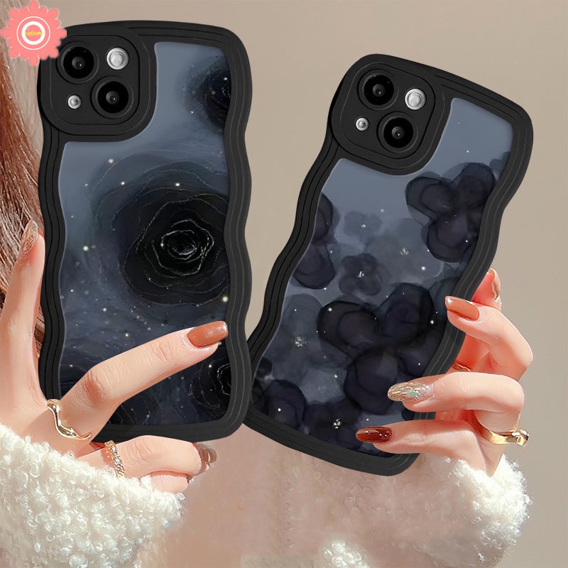 Art Vintage Retro Motif Bunga Cover Untuk Redmi A110 9A 9 10C 10A 9T 12C 9C A1+POCO M3 X3 NFC Pro Redmi Note11 10s 9s 8 9 11s 11 10 Pro Mi 11T Pro Flower Rose Wavy Edge Sarung Soft Case