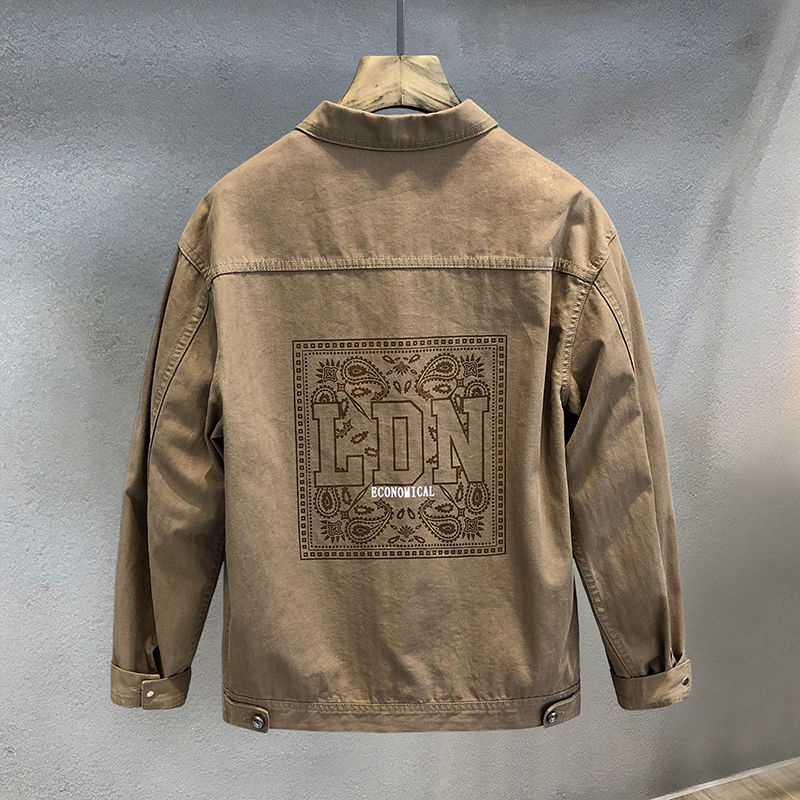 Men's fashion brand ins casual work jacket denim jacket