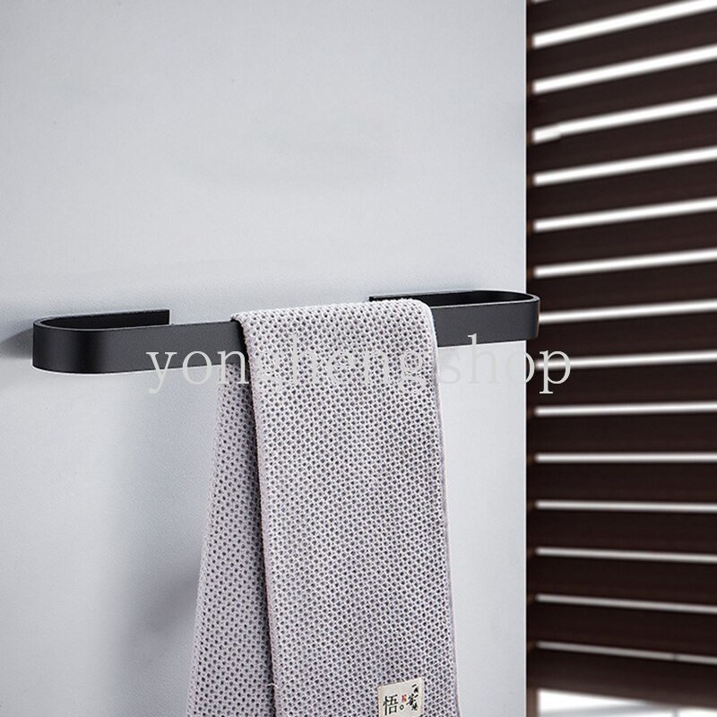 30-60 cm Ruang Aluminium Rak Handuk Bebas Pukulan Dinding Yang Dipasang Towel Bar Batang Gantungan Handuk Holder Sandal Rak Penyimpanan Kamar Mandi Organizer