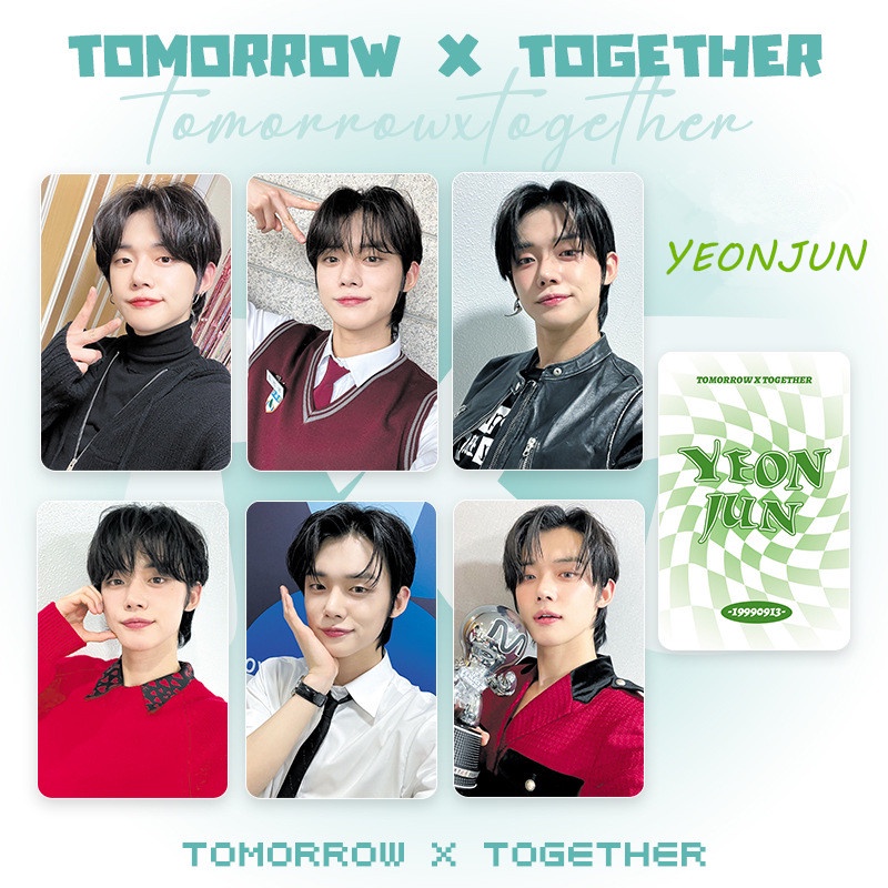 6pcs/set TXT Exquisite Photocards Lomo Card Kpop Postcards TOMORROW X TOGETHER Collection