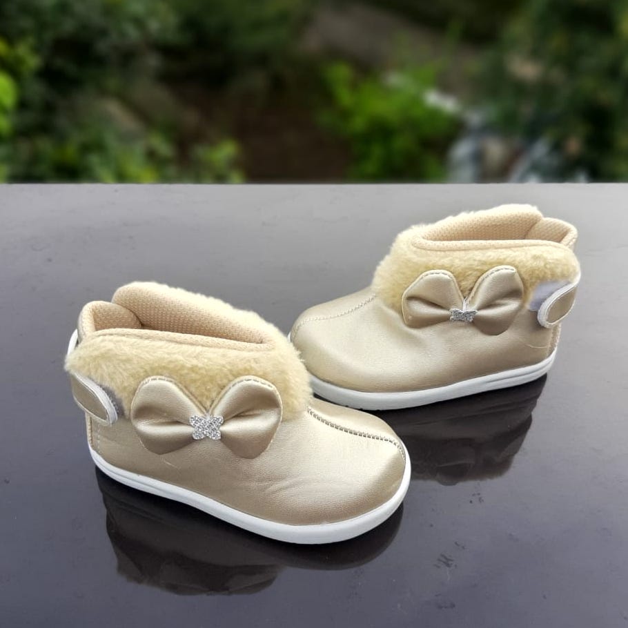 Sepatu Pesta Anak Perempuan 1 - 6 tahun, Sepatu Boots Anak SPP03  - Motif Pita