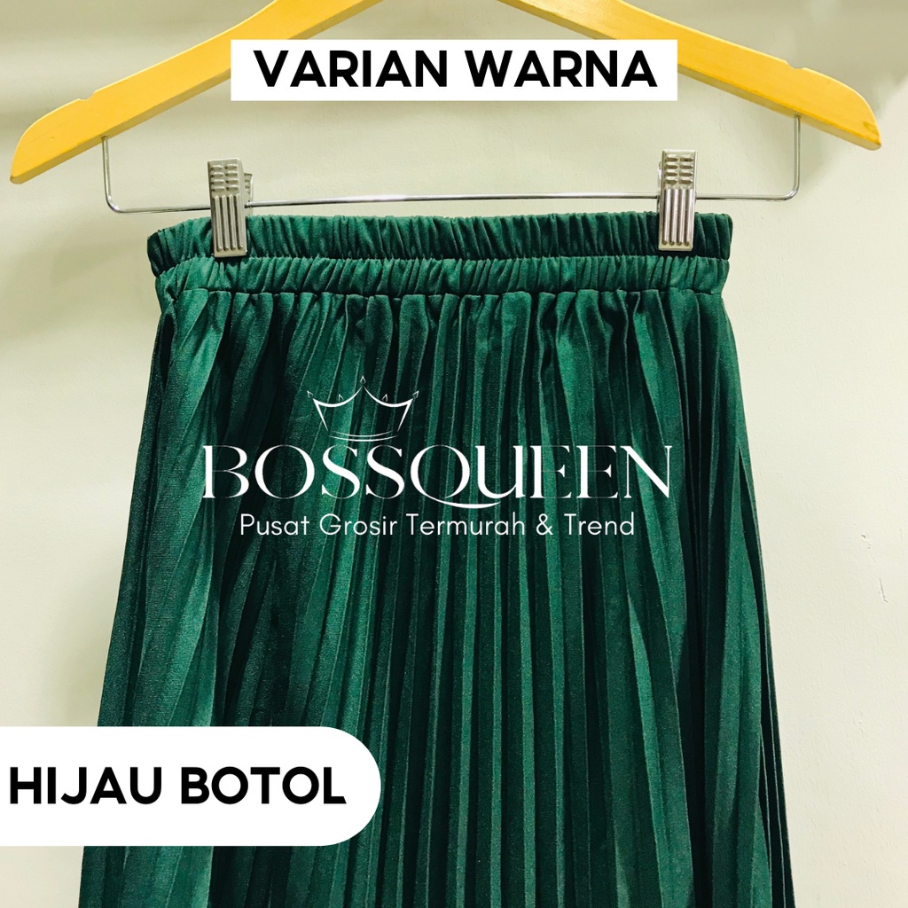 ROK PLISKET PREMIUM / ROK MAYUNG PLISKET / GRADE A / FIT TO XXL By Mardhatillah warna hijau botol em