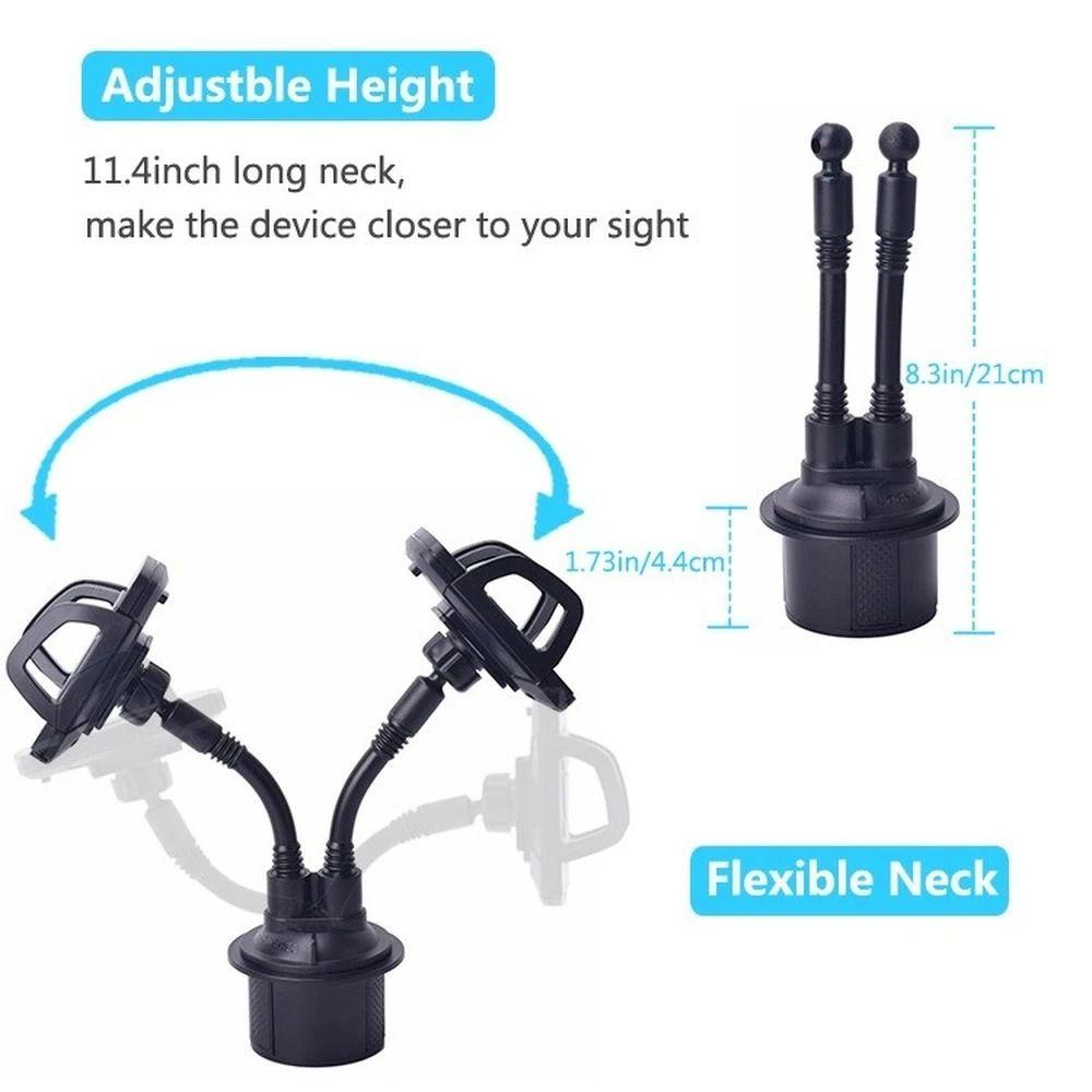 Lanfy Dual Phone Holder Handphone Multi Fungsi Aksesoris Mobil Interior Dekorasi Cradle Dengan Rak Penyangga Dudukan Ponsel Auto Phone Holder