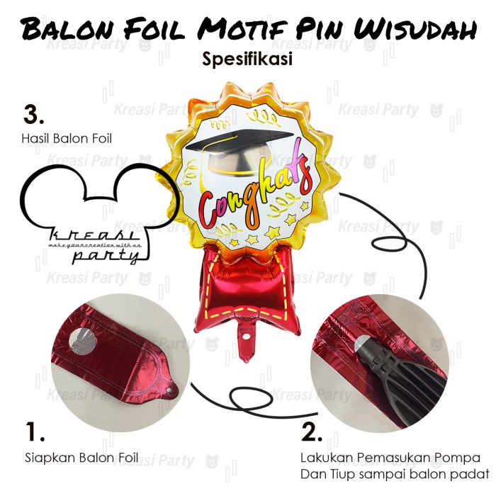 Balon Foil Graduation Sarjana / Balon Graduation / Balon Wisuda