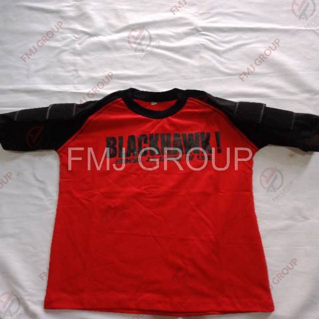 FMJ GROUP - Kaos Anak Tactical/Blackhawk Hitam, Merah Katun Combed