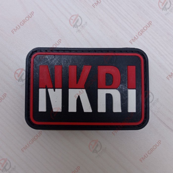 Patch Rubber Indonesia / Patch Karet Merah Putih Perekat / Logo Merah Putih