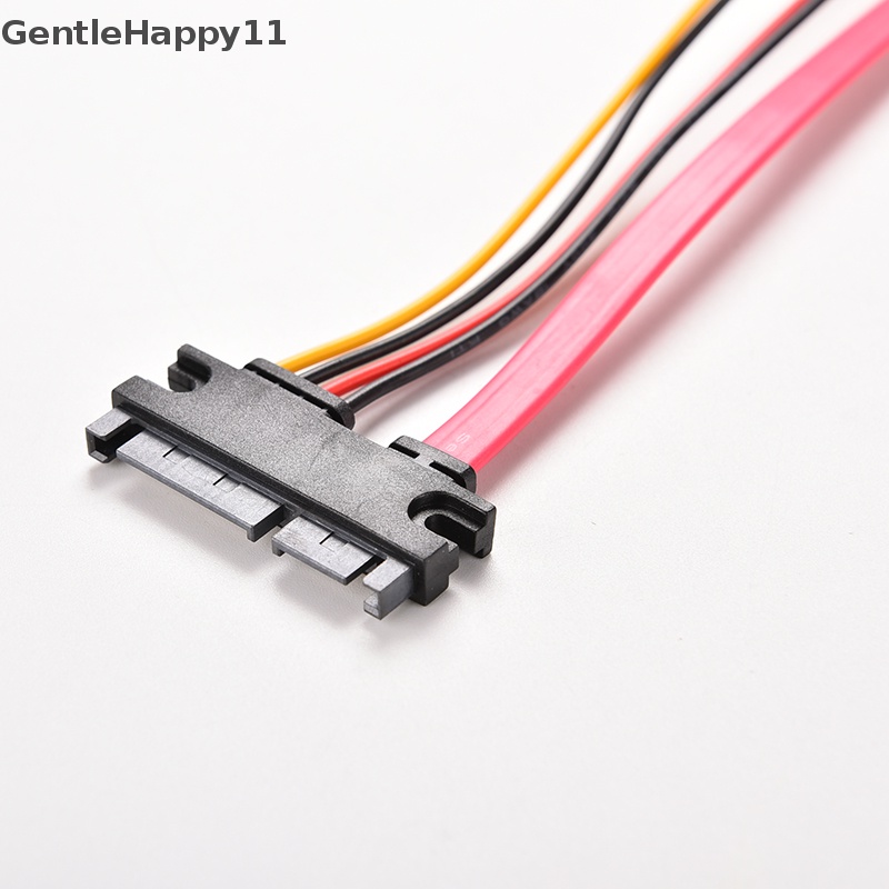 Gentlehappy 12inch Male to Female7+15Pin SATA Data HDD Power Combo Perpanjang Kabel Ekstensi id