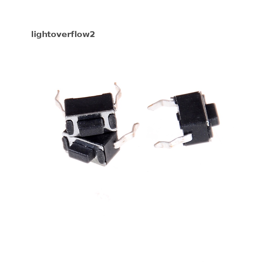 [lightoverflow2] 30x Momentary Tact Tactile Push Button Switch 2pin DIP Tembus Lubang 3x6x4.3mm 0 0 0 0 0 [ID]